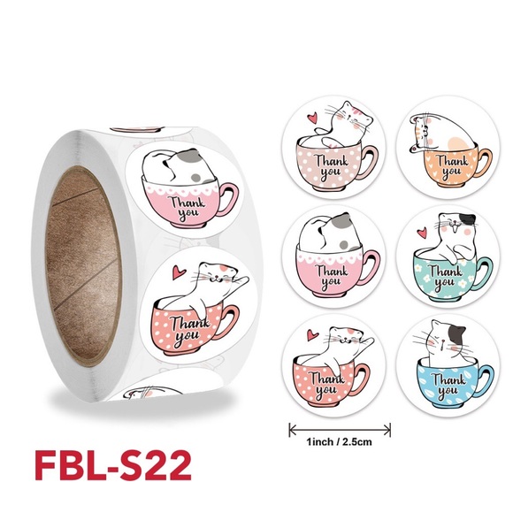 4 Rolls of Thank you stickers-#FBL01 - Picture 6 of 15